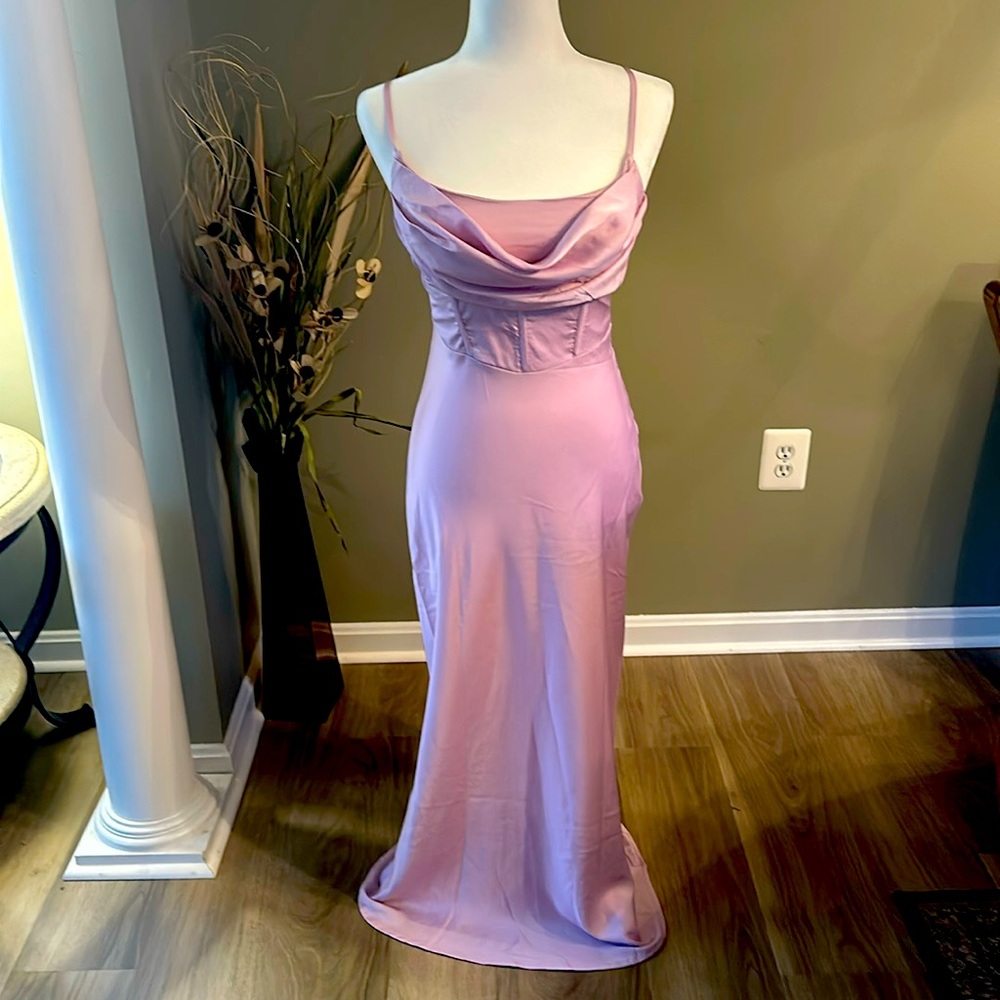 Princess Polly Satin Lavender Evening Gown - Never Been Worn - Size 4